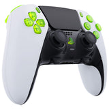 eXtremeRate Replacement D-pad R1 L1 R2 L2 Triggers Share Options Home Face Buttons Compatible with ps5 Edge Controller, Clear Lime Green Full Set Buttons Compatible with ps5 Edge Controller - JXTEGM008