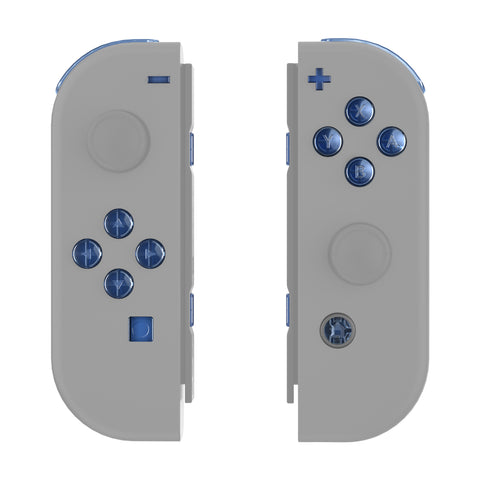 eXtremeRate Replacement ABXY Direction Keys SR SL L R ZR ZL Trigger Buttons, Full Set Buttons for NS Switch JoyCon & OLED JoyCon - Crystal Clear Light Blue - AJ240
