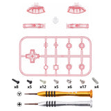 eXtremeRate Cherry Pink Replacement ABXY Home Capture Plus Minus Keys Dpad L R ZL ZR Trigger for NS Switch Lite, Full Set Buttons Repair Kits with Tools for NS Switch Lite - HL411