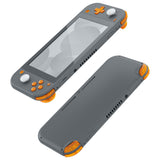 eXtremeRate Clear Orange Replacement ABXY Home Capture Plus Minus Keys Dpad L R ZL ZR Trigger for NS Switch Lite, Full Set Buttons Repair Kits with Tools for NS Switch Lite - HL413