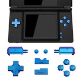 eXtremeRate Chameleon Purple Blue Replacement Full Set Buttons for Nintendo DS Lite Handheld Console, Custom D-pad A B X Y Start Select R L Power Volume Keys for Nintendo DS Lite NDSL - Console NOT Included - DSLJ1001