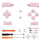 eXtremeRate Cherry Blossoms Pink Replacement Full Set Buttons for Nintendo DS Lite Handheld Console, Custom D-pad A B X Y Start Select R L Power Volume Keys for Nintendo DS Lite NDSL - Console NOT Included - DSLJ1006