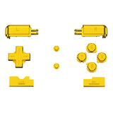 eXtremeRate Chrome Gold Replacement Full Set Buttons for Nintendo DS Lite Handheld Console, Custom D-pad A B X Y Start Select R L Power Volume Keys for Nintendo DS Lite NDSL - Console NOT Included - DSLJ2001