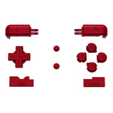eXtremeRate Scarlet Red Replacement Full Set Buttons for Nintendo DS Lite Handheld Console, Custom D-pad A B X Y Start Select R L Power Volume Keys for Nintendo DS Lite NDSL - Console NOT Included - DSLJ1004