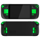 eXtremeRate Chrome Green Replacement Full Set Buttons for Steam Deck LCD - JESDD003