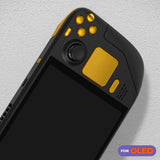 eXtremeRate Replacement Full Set Buttons for Steam Deck OLED Handheld Console - Chrome Gold - Green - JQCSLD001