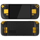 eXtremeRate Replacement Full Set Buttons for Steam Deck OLED Handheld Console - Chrome Gold - Green - JQCSLD001