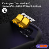 eXtremeRate Replacement Full Set Buttons for Steam Deck OLED Handheld Console - Chrome Gold - Green - JQCSLD001