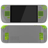 eXtremeRate Replacement Full Set Buttons for Steam Deck OLED Handheld Console - Clear Lime Green - JQCSLM008
