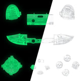 eXtremeRate Glow in Dark - Green Replacement Buttons for Xbox Series S & Xbox Series X Controller, LB RB LT RT Bumpers Triggers D-pad ABXY Start Back Sync Share Keys for Xbox Series X/S Controller  - JX3314