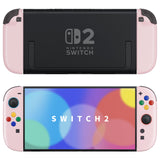 eXtremeRate DIY Replacement Full Set Shell Case with Buttons for Joycon 2 of Nintendo Switch 2 - Deluxe Version - Cherry Blossoms Pink - AWHNTM009