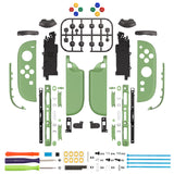 eXtremeRate DIY Replacement Full Set Shell Case with Buttons for Joycon 2 of Nintendo Switch 2 - Deluxe Version - Matcha Green - AWHNTM010