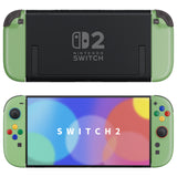 eXtremeRate DIY Replacement Full Set Shell Case with Buttons for Joycon 2 of Nintendo Switch 2 - Deluxe Version - Matcha Green - AWHNTM010
