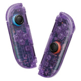eXtremeRate DIY Replacement Full Set Shell Case with Buttons for Joycon 2 of Nintendo Switch 2 - Deluxe Version - Clear Atomic Purple - AWHNTM001