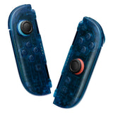 eXtremeRate DIY Replacement Full Set Shell Case with Buttons for Joycon 2 of Nintendo Switch 2 - Deluxe Version - Clear Blue - AWHNTM005