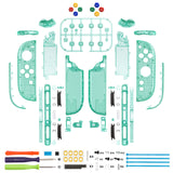 eXtremeRate DIY Replacement Full Set Shell Case with Buttons for Joycon 2 of Nintendo Switch 2 - Deluxe Version - Emerald Green - AWHNTM004