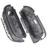 eXtremeRate DIY Replacement Full Set Shell Case with Buttons for Joycon 2 of Nintendo Switch 2 - Deluxe Version - Clear Slate Black - AWHNTM002