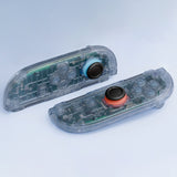 eXtremeRate DIY Replacement Full Set Shell Case with Buttons for Joycon 2 of Nintendo Switch 2 - Deluxe Version - Clear Glacier Blue - AWHNTM003