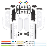eXtremeRate DIY Replacement Full Set Shell Case with Buttons for Joycon 2 of Nintendo Switch 2 - Deluxe Version - White - AWHNTM008