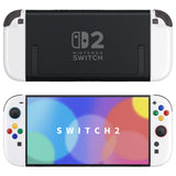 eXtremeRate DIY Replacement Full Set Shell Case with Buttons for Joycon 2 of Nintendo Switch 2 - Deluxe Version - White - AWHNTM008