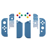 eXtremeRate Soft Touch Grip Airforce Blue Joycon Handheld Controller Housing with ABXY Direction Buttons, DIY Replacement Shell Case for NS Switch JoyCon & OLED JoyCon - Console Shell NOT Included - CP324