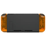 eXtremeRate Clear Orange Joycon Handheld Controller Housing with Full Set Buttons, DIY Replacement Shell Case for NS Switch JoyCon & OLED JoyCon - Joycon and Console NOT Included - CM515