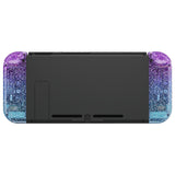eXtremeRate Glitter Gradient Translucent Bluebell & Blue Joycon Handheld Controller Housing with Full Set Buttons, DIY Replacement Shell Case for NS Switch JoyCon & OLED JoyCon - Console Shell NOT Included - CP343