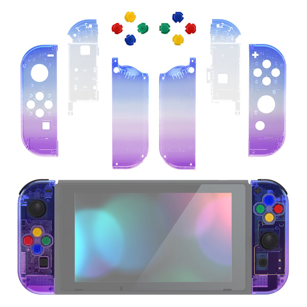 eXtremeRate Gradient Translucent Bluebell Joycon Handheld Controller H ...