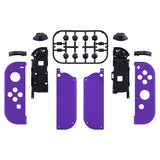eXtremeRate Soft Touch Grip Purple Joycon Handheld Controller Housing with Full Set Buttons, DIY Replacement Shell Case for NS Switch JoyCon & OLED JoyCon - Console Shell NOT Included - CP313