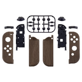 eXtremeRate Soft Touch Grip Wood Grain Handheld Controller Housing With Full Set Buttons DIY Replacement Shell Case for NS Switch JoyCon & OLED JoyCon - Console Shell NOT Included - CS201