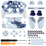 eXtremeRate Porcelain Dragon Faceplate Backplate Handles for NS Switch Pro Controller - Controller NOT Included - FRT112