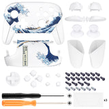 eXtremeRate The Great Wave Off Kanagawa Faceplate Backplate Handles for NS Switch Pro Controller - Controller NOT Included - FRT111