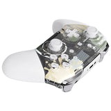 eXtremeRate Silver Splatter Faceplate Backplate Handles for NS Switch Pro Controller - Controller NOT Included - FRT107