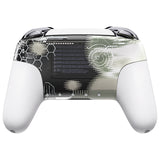 eXtremeRate Silver Splatter Faceplate Backplate Handles for NS Switch Pro Controller - Controller NOT Included - FRT107