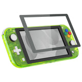 eXtremeRate Clear Lime Green DIY Replacement Shell for NS Switch Lite, NSL Handheld Controller Housing with Screen Protector, Custom Case Cover for NS Switch Lite - DLM514