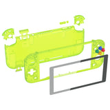 eXtremeRate Clear Lime Green DIY Replacement Shell for NS Switch Lite, NSL Handheld Controller Housing with Screen Protector, Custom Case Cover for NS Switch Lite - DLM514