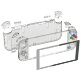 eXtremeRate Crystal Clear Black DIY Replacement Shell for NS Switch Lite, NSL Handheld Controller Housing with Screen Protector, Custom Case Cover for NS Switch Lite - DLP329