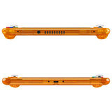 eXtremeRate Crystal Clear Orange DIY Replacement Shell for NS Switch Lite, NSL Handheld Controller Housing with Screen Protector, Custom Case Cover for NS Switch Lite - DLP330