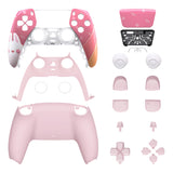 eXtremeRate Full Set Housing Shell with Action Buttons Touchpad Cover, Easter Rabbit Replacement Decorative Trim Shell Front Back Plates Compatible with ps5 Controller BDM-030/040/050 - QPFT1003G3
