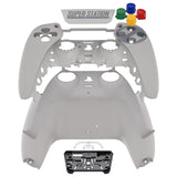 eXtremeRate Full Set Housing Shell with Action Buttons Touchpad Cover, Classic NES Style Replacement Decorative Trim Shell Front Back Plates Compatible with ps5 Controller BDM-010/020/030/040/050 - QPFT1002G3
