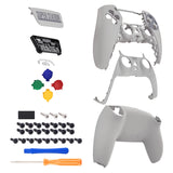 eXtremeRate Full Set Housing Shell with Action Buttons Touchpad Cover, Classic NES Style Replacement Decorative Trim Shell Front Back Plates Compatible with ps5 Controller BDM-010/020/030/040/050 - QPFT1002G3