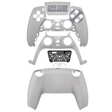 eXtremeRate Full Set Housing Shell with Action Buttons Touchpad Cover, Classic NES Style Replacement Decorative Trim Shell Front Back Plates Compatible with ps5 Controller BDM-010/020/030/040/050 - QPFT1002G3
