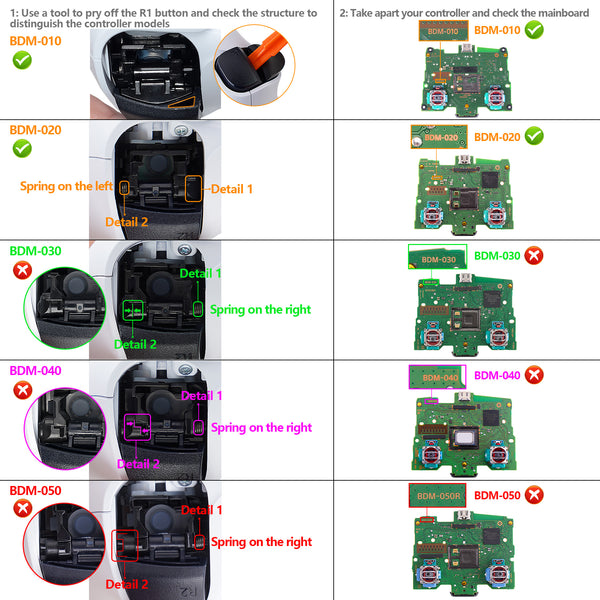 eXtremeRate Full Set Housing Shell with Buttons Touchpad Cover, Clear ...