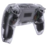 eXtremeRate Full Set Housing Shell with Buttons Touchpad Cover, Clear Custom Replacement Decorative Trim Shell Front Back Plates Compatible with ps5 Controller BDM-010 BDM-020 - Controller NOT Included - QPFM5001G2
