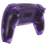eXtremeRate Full Set Housing Shell with Buttons Touchpad Cover, Clear Atomic Purple Custom Replacement Decorative Trim Shell Front Back Plates Compatible with ps5 Controller BDM-010 BDM-020 - Controller NOT Included - QPFM5005G2