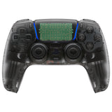 eXtremeRate Full Set Housing Shell with Buttons Touchpad Cover, Clear Black Custom Replacement Decorative Trim Shell Front Back Plates Compatible with ps5 Controller BDM-010 BDM-020 - Controller NOT Included - QPFM5007G2