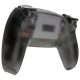 eXtremeRate Full Set Housing Shell with Buttons Touchpad Cover, Clear Black Custom Replacement Decorative Trim Shell Front Back Plates Compatible with ps5 Controller BDM-010 BDM-020 - Controller NOT Included - QPFM5007G2