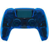 eXtremeRate Full Set Housing Shell with Action Buttons Touchpad Cover, Clear Blue Replacement Decorative Trim Shell Front Back Plates Compatible with ps5 Controller BDM-030/040/050 - QPFM5004G3