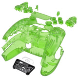 eXtremeRate Full Set Housing Shell with Action Buttons Touchpad Cover, Clear Green Replacement Decorative Trim Shell Front Back Plates Compatible with ps5 Controller BDM-030/040/050 - QPFM5003G3
