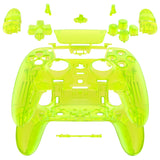 eXtremeRate Clear Lime Green Full Set Housing Shell with Buttons Touchpad Cover Compatible with ps5 Edge Controller, Custom Replacement Decorative Trim Shell Front Back Plates Compatible with ps5 Edge Controller - QRHEGM008